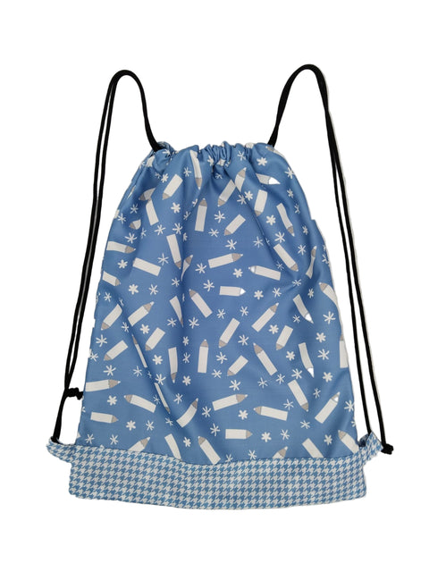 PENCIL FLAKES PRINT DRAWSTRING BACKPACK