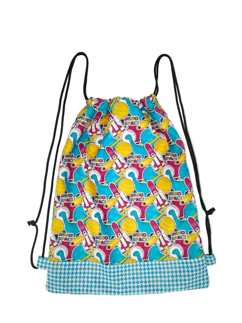 ASTROSAURS PRINT DRAWSTRING BACKPACK
