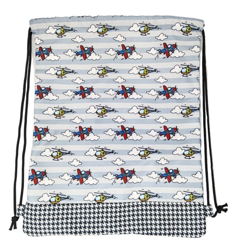 CLOUD CRUISERS PRINT DRAWSTRING BACKPACK