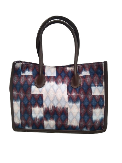 IKAT GLITCH TRAVEL LEATHER BAG