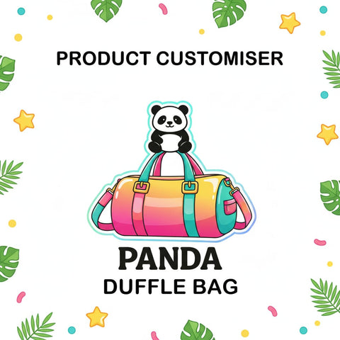 PANDA PRINT PRINT DUFFLE BAG CUSTOMISER