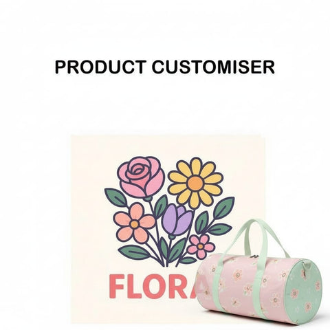 FLORAL PRINT  PRINT DUFFLE BAG CUSTOMISER