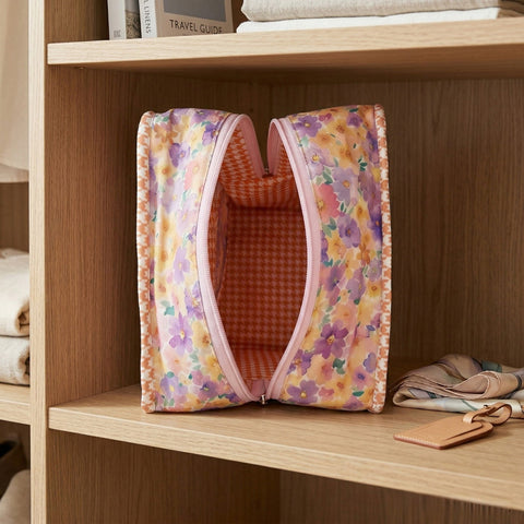 PEACH PETAL PARTY PRINT GRAND SHOE ZIP BOX