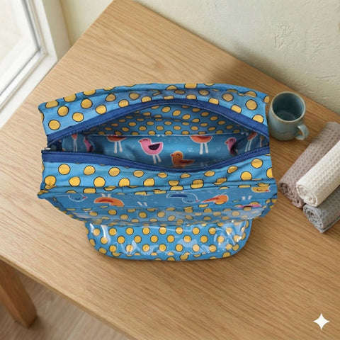 PLAYFUL BIRDS PRINT Big Bangle Organizer