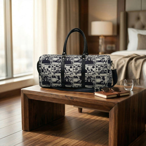 RETRO REEL PRINT DUFFLE BAG