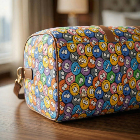 EMOJI EXPLOSION PRINT DUFFLE BAG