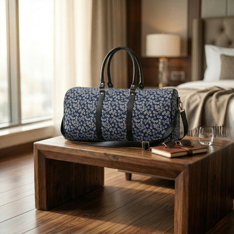 MIDNIGHT BLOOM PRINT DUFFLE BAG