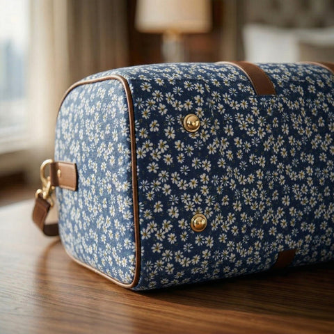 MIDNIGHT BLOOM PRINT DUFFLE BAG
