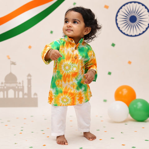 Tricolor Bloom Kurta set