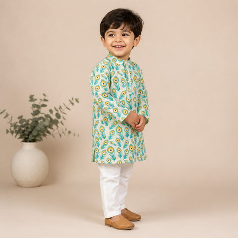 Mayur Print Kurta Set