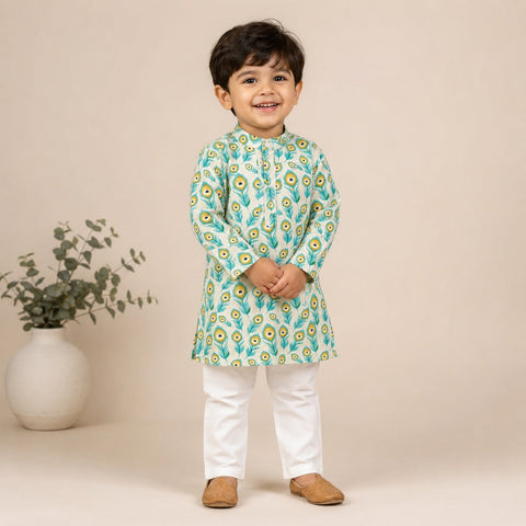 Mayur Print Kurta Set