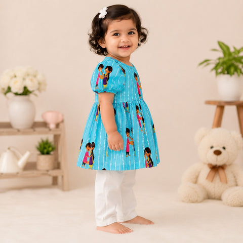 Rakhi Bond Customized Kids Frock