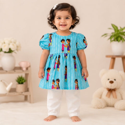 Rakhi Bond Customized Kids Frock