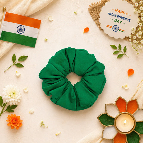 Independence Day Plain colours Cotton Scrunchies