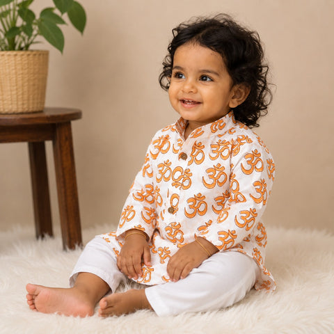 Divine Om Kids Kurta