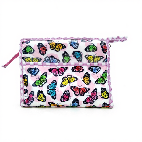 WING WHIMSY PRINT TRIOZIP TOILETRY BAG