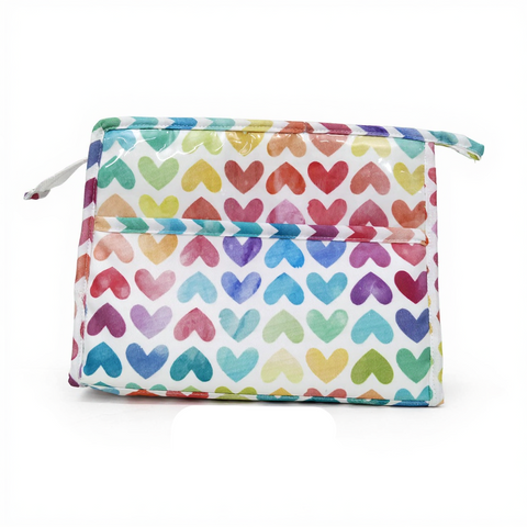 LOVE RAINBOW PRINT TRIOZIP TOILETRY BAG