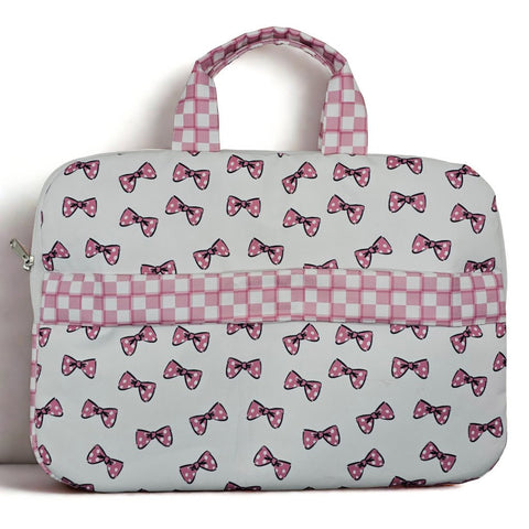 Classy Bow Print Laptop Bag