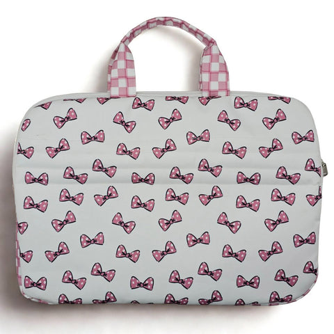 Classy Bow Print Laptop Bag