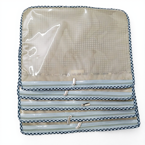 TEAL BLOSSOM CANOPY PRINT GRAND SAREE ORGANIZER