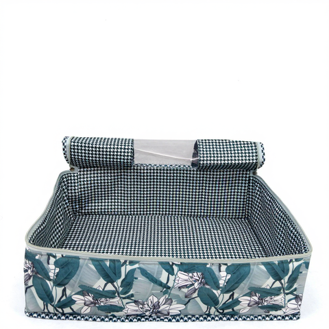 TEAL BLOSSOM CANOPY PRINT GRAND SAREE ORGANIZER