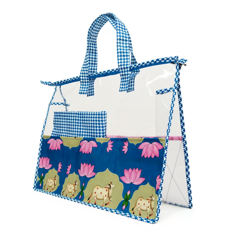 FLORAL COW PRINT SWIMMING BAG