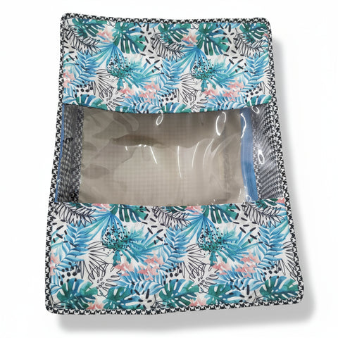 TROPICAL TEAL JAM PRINT GRAND SAREE ORGANIZER