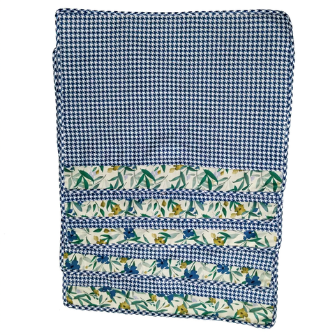 NAVY LEAF DRIFT PRINT GRAND SAREE ORGANIZER