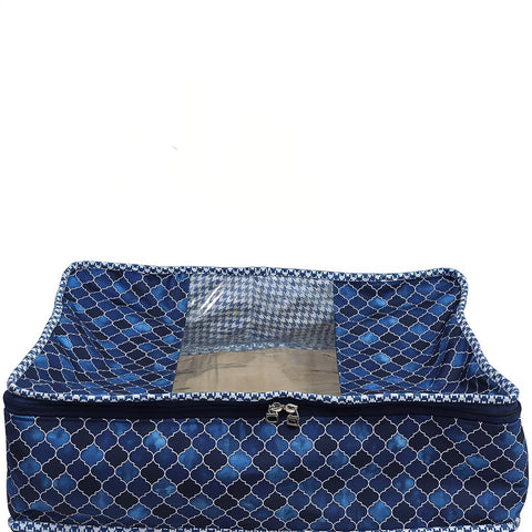 INDIGO MOSAIC Print Grand Saree Organizer