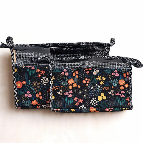 FLORA FIESTA PRINT TRAVEL MAKEUP POUCH SET