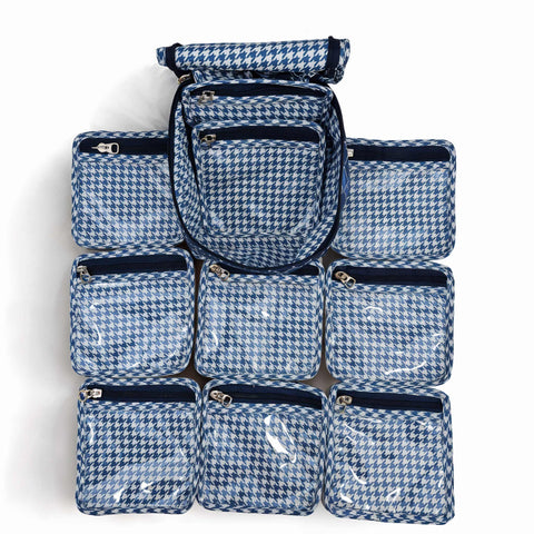 INDIGO MOSAIC PRINT Earring Organizer