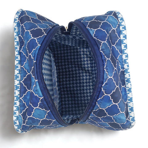 INDIGO MOSAIC PRINT Grand Shoe Zip Box