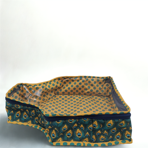 PEACOCK GLORY PRINT BLOUSE COVER