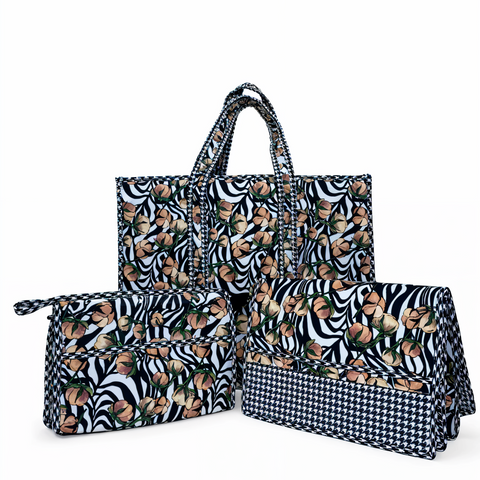 SAVANNA SAFARI BLOOM TOTE BAG SET