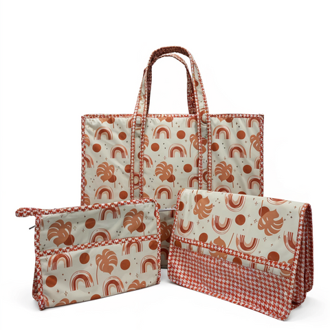 TERRACOTTA RAINBOWS TOTE BAG SET