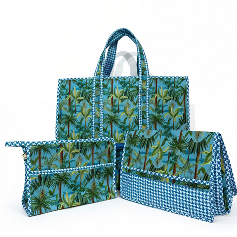 SCARLET DITSY GARDEN TOTE BAG SET