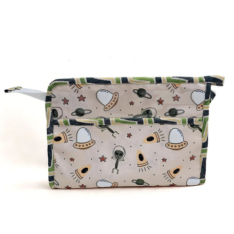 SPACE INVADERS PRINT TrioZip Toiletry Bag
