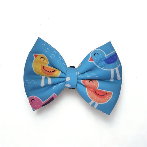 PLAYFUL BIRDS PRINT Scrunchie & Bow Combo