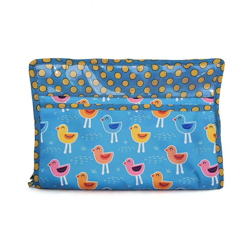 PLAYFUL BIRDS PRINT MaxStor Toiletry Bag