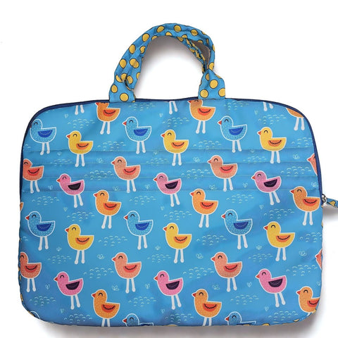 PLAYFUL BIRDS PRINT Laptop Bag