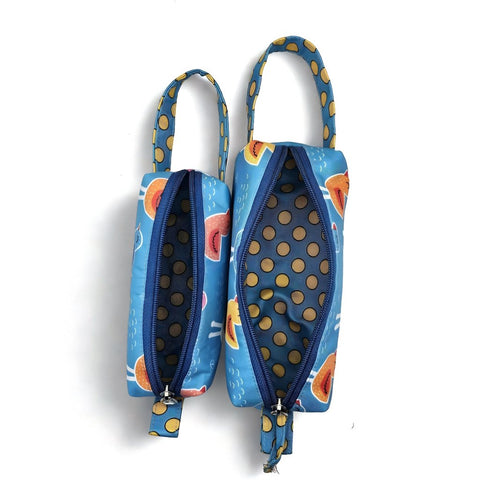 PLAYFUL BIRDS PRINT Small Duo Pouch Set