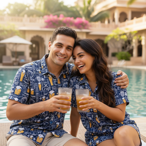 FUNKY BEER MUGS PRINTED SHIRT