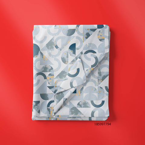 Multi abstract bluish grey print