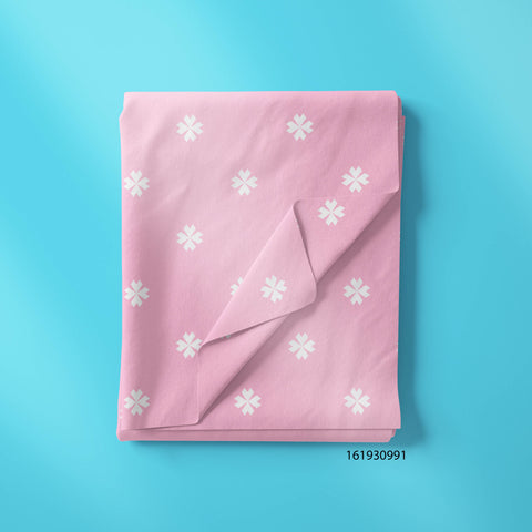 White Daisy Over Pink Color