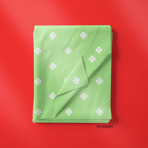 White Daisy Over Lime Green Color