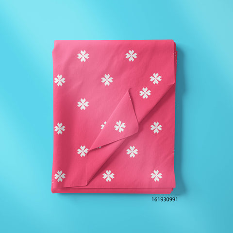 White Daisy Over Pink Color