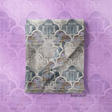 Differ Design With Multicolor Ogee Print