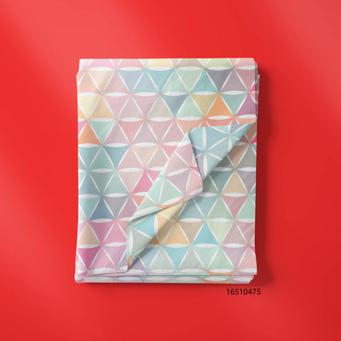 Curved Triangle Mandala In Multi Colors