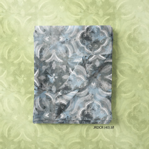 Dark Gray In Big Floral Grungy Texture