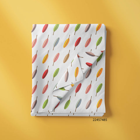 Hand Drawn Leafe In Multicolor